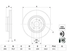 BOSCH stabdžių diskas 0986479G54 1025099