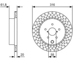 BOSCH stabdžių diskas 0986479V05 26700FG010