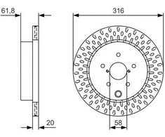 BOSCH stabdžių diskas 0986479V05 26700FG010