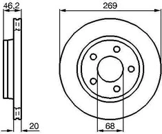 Bosch Stabdžių Diskas Audi 100 200 A8 2.2 2.8 3.7 4.2 4D2 4D8 4D 431 6163 6164 6165