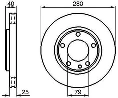 BOSCH stabdžių diskas Bmw 3 serijai 0986478890 34112226455
