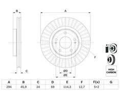 Bosch Stabdžių Diskas Citroen C Crosser Mitsubishi Outlander Lancer 4204 02 4204 02 4204 03 4204 03 4204 04