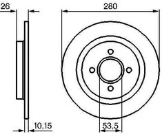 Bosch Stabdžių Diskas Ford Focus Mk1 St170 2.0 DBW DAW DNW 1711865 1711866 1711867