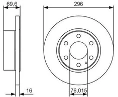 Bosch Stabdžių Diskas IVECO Daily 35C14 35S14 35C17 35S17 43050005 43050006
