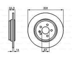 Bosch Stabdžių Diskas Mercedes Benz Ml Class W163 M Class Ml320 Ml350 Ml430 Ml500