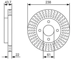 Bosch Stabdžių Diskas Nissan Micra K12 Note E11 Tiida SC11 42001XD00A 42001XD000