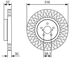 Bosch Stabdžių Diskas Subaru Legacy Outback Forester 2.5 3.6 2.0 04465-SD020 04465-SD030