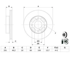 Bosch Stabdžių Diskas Suzuki Celerio 1.0 AVK310 4100301A 4100301B