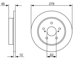 BOSCH stabdžių diskas Suzuki Kizashi (fr) 0986479752 55611-57L01