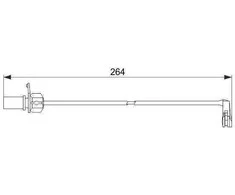 BOSCH stabdžių trinkelių nusidėvėjimo jutiklis 1987474517 4G0615121E