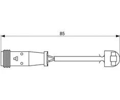 BOSCH stabdžių trinkelių nusidėvėjimo jutiklis 1987473038 2E0906206B
