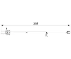 BOSCH stabdžių trinkelių nusidėvėjimo jutiklis 1987474518 4G0615121A