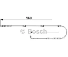 BOSCH stabdžių trinkelių nusidėvėjimo jutiklis 1987473567 4G0615121C