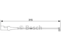 BOSCH stabdžių trinkelių nusidėvėjimo jutiklis 1987473572 1781726