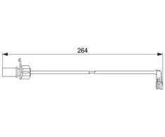BOSCH stabdžių trinkelių nusidėvėjimo jutiklis 1987474517 4G0615121E