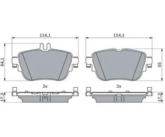 BOSCH stabdžių trinkelių rinkinys 0986424845 A0004206000
