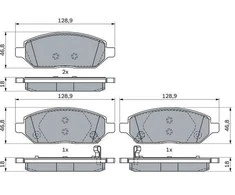 Bosch Stabdžių Trinkelių Rinkinys Diskinis Stabdys OPEL Karl Vauxhall Viva 1.0 73hp 75hp 1307447 1307448 1307449