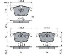 BOSCH stabdžių trinkelių rinkinys, diskinis stabdys 0986494959 30681739