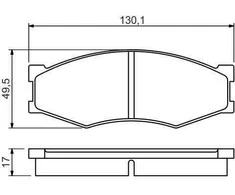 Bosch Stabdžių Trinkelių Rinkinys Nissan Bluebird T72 T12 U12 Navara D22 Pathfinder R50 40206AL000 40206AL010 40206AL020