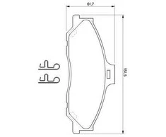 BOSCH stabdžių trinkelių rinkinys, diskinis stabdys 0986424720 UJY63323Z