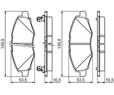 Bosch Stabdžių Trinkelių Rinkinys Toyota Hilux KGN15 TGN15 KUN15 KUN10 04465 04466 04465 04466