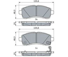 Bosch Stabdžių Trinkelių Rinkinys Mazda 2 Hatchback 1.3 1.4 1.5 1.6 DE DE3FS DE5FS