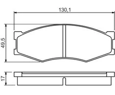 Bosch Stabdžių Trinkelių Rinkinys Nissan Bluebird T72 T12 U12 Navara D22 Pathfinder R50 40206AL000 40206AL010 40206AL020
