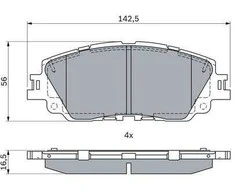 Bosch Stabdžių Trinkelių Rinkinys Toyota Lexus RAV4 Camry ES UX 04466 04467 04490 04491