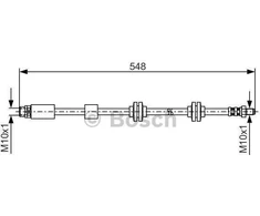 BOSCH stabdžių žarna 1987476360 1H0611701F