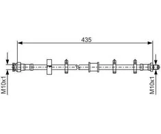 Bosch Stabdžių Žarna Fiat Uno 75 1.5 1.9 D 1.3 Turbo 1.4 Turbo 60 Diesel 4673207 4673208 4673210