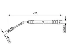 Bosch Stabdžių Žarna BMW Z4 Coupe E86 Z4 Roadster E85 Stabdžių Žarna 34116757853 34116757854