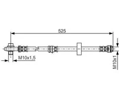 BOSCH stabdžių žarna Audi A2 (8z0) 1987476945 8Z0611707