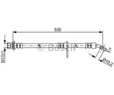 Bosch Stabdžių Žarna Daihatsu Terios J2 F7 1.3 1.5 VVT-i 4x4 43015 43016 43017