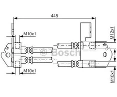 BOSCH stabdžių žarna "Ford Transit" 1987481808 1534237