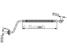 Bosch Stabdžių Žarna Hyundai Santa Fé Ii Kia Sorento Ii 2.2 Crdi 2.4 Cvvt 9770506300 9770506301 9770506302