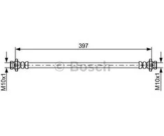 Bosch Nissan Navara Stabdžių Žarna Np300 D40 2 5 Dci 3 0 Dci 2488 2993 Ccm
