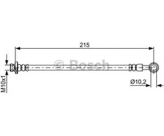 BOSCH stabdžių žarna Nissan Patrol 1987481833 462101Y70A