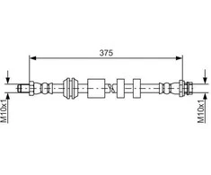 Bosch Stabdžių Žarna VOLVO S80 II V70 III XC70 II S60 II V60 I 31256264 31256265 31256266