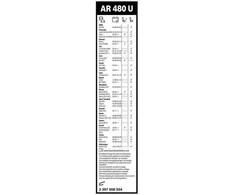BOSCH valytuvo mentė neapibrėžta Aerotwin Retro Ar 480 U 3397008934 DFR-003