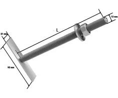 Cann Ankeris mūrui M12x400, 20 vnt.