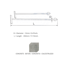 Cann Ankeris mūrui M12x450, 20 vnt.