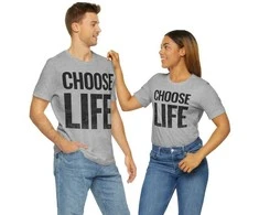 Cann Marškinėliai vyrams ir moterims (unisex) "Choose Life" Pilkas