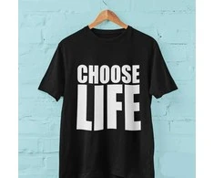 Cann Marškinėliai vyrams ir moterims (unisex) "Choose Life" Juodas L