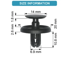 CARSO Ø 7 mm kniedės, skirtos "Toyota" 9046707201, 50 vnt.