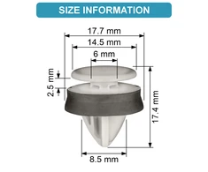 CARSO apdailos spaustukai FORD W716507S300 50vnt.