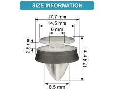 CARSO apdailos spaustukai Ford W716507S300 10vnt.