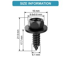 Carso Toyota Camry Bamper Cover Fender Liner Screws 9015960477 9015960498 90159T0034 10 vnt.