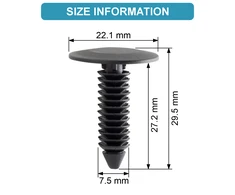 Carso Chrysler Peugeot Citroen Opel klipsų fiksatorius 6501916 22547243 20vnt.