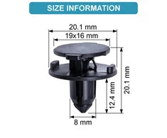 Carso Plastikinė apdailos sąvarža Nissan Infinity Renault 015532DR9A 01553-09321 20vnt.