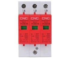 CNC AC viršįtampių ribotuvas, 3P, B klasės, 30-60 kA, 385VAC